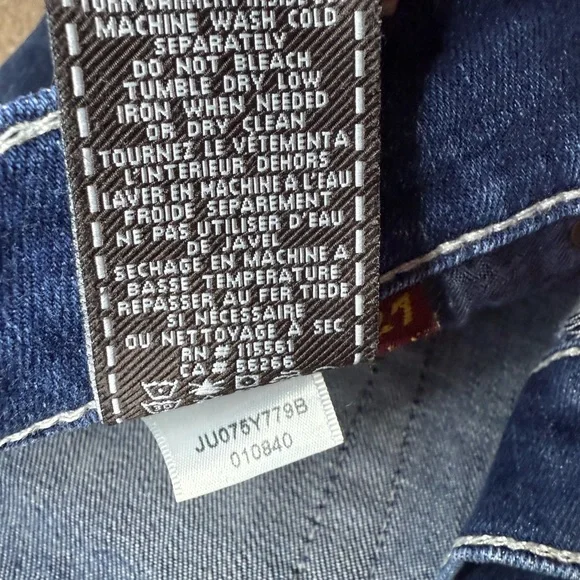 7 For All Mankind Women’s Bootcut Dark Blue Jeans (size 27) - Picture 7 of 7